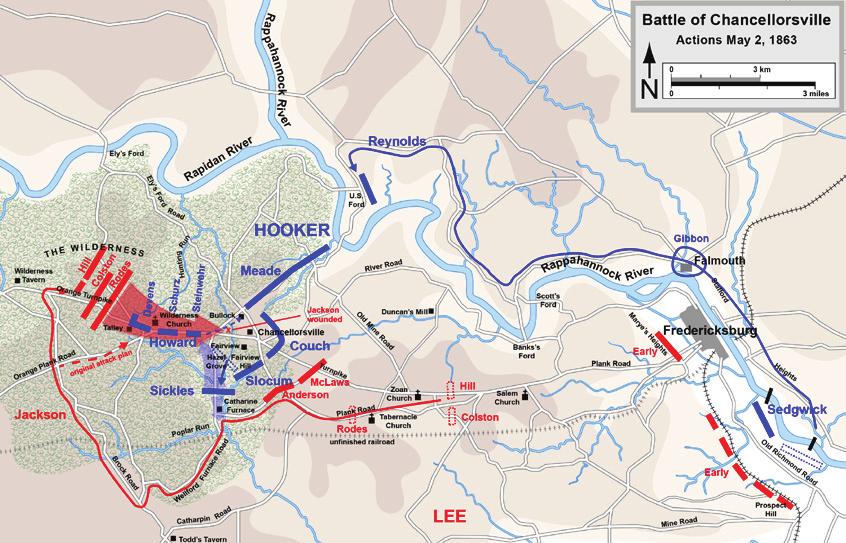 lessons from the past Map 3 Battle of Chancellorsville, Actions on 2 May 1863 Alfred Pleasonton s cavalry was already mounting a hasty defense.