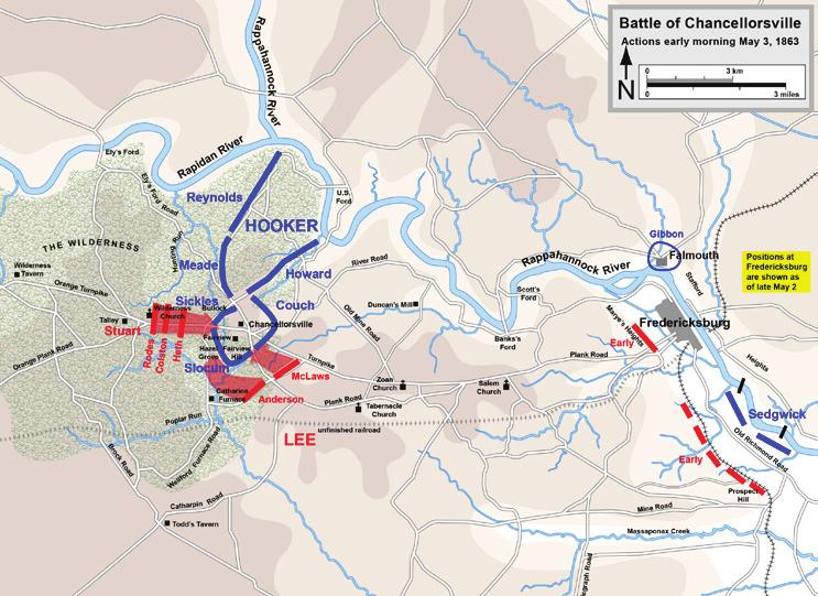 44 The remainder of the Army took up defensive positions between Fairview Knoll and the Chancellorsville crossroads, and fighting continued into the night.
