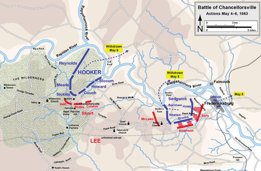 Sedgwick s forces, whom Hooker had ordered across the river the previous day to reinforce his position, had fought their way through the weakened Confederate lines at Fredericksburg.
