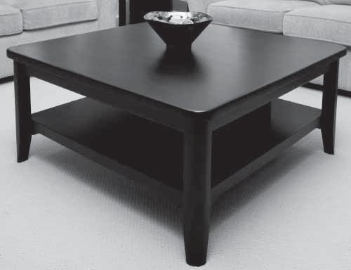 Tables Dark Wood Square Coffee Table (3