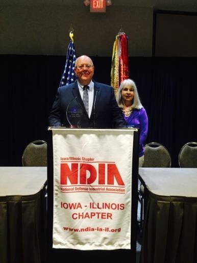 For the past several years, we have used the NDIA Small Business Symposium event as an opportunity to showcase outstanding small businesses one from Iowa and one from Illinois as selected by Iowa