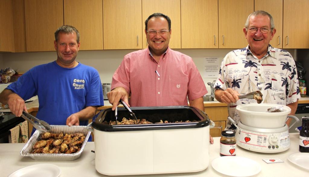 Matt Grief, Jim Hart and Rob Thomas will prepare their specialties and sell them from 11 a.m. 2 p.m. at Serenity HospiceCare, located just inside the main entrance to the Mineral Area College Campus.