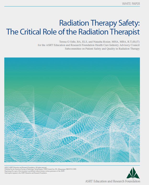 ASRT White Paper Staffing levels min 2 / linac Training /