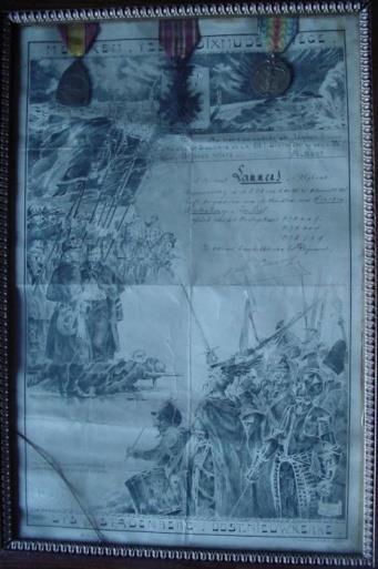 Annex 1 : Frame with medals and