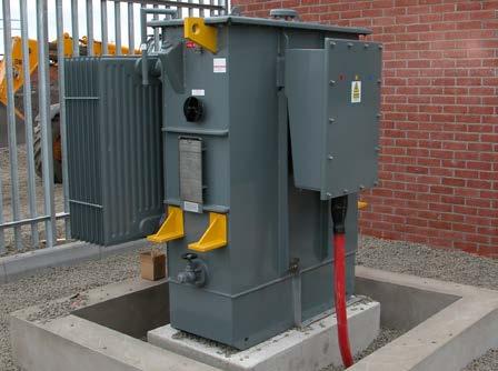 The transformer is a sealed unit which cannot be opened. Access to the disconnector or busbar is limited.