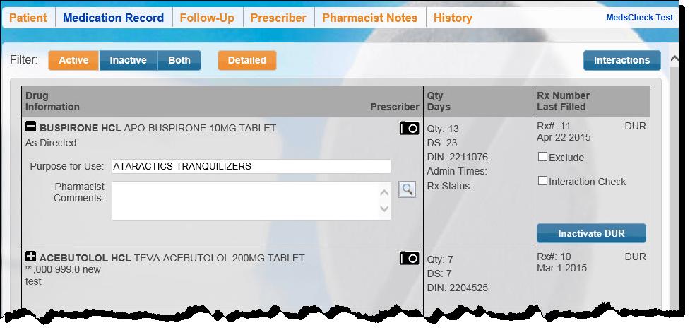 Completing a Medication Review Once you have launched the medication review, you can begin completing your review with your patient.