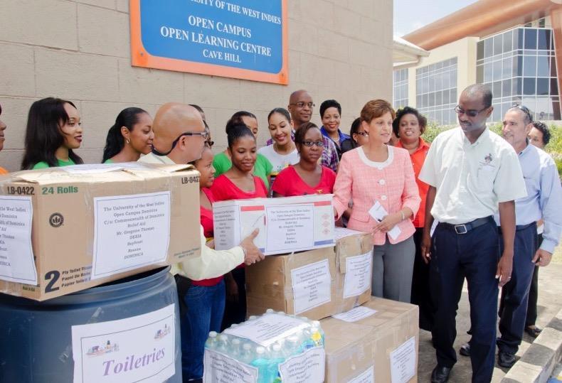 Tropical Storm Relief Drive for Dominica Pro Vice-Chancellor and