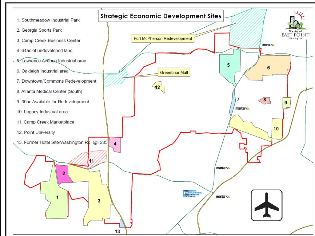 East Point Strategic Economic Development Plan Figure 29: East Point s Strategic Economic Development Sites 1.5.4.