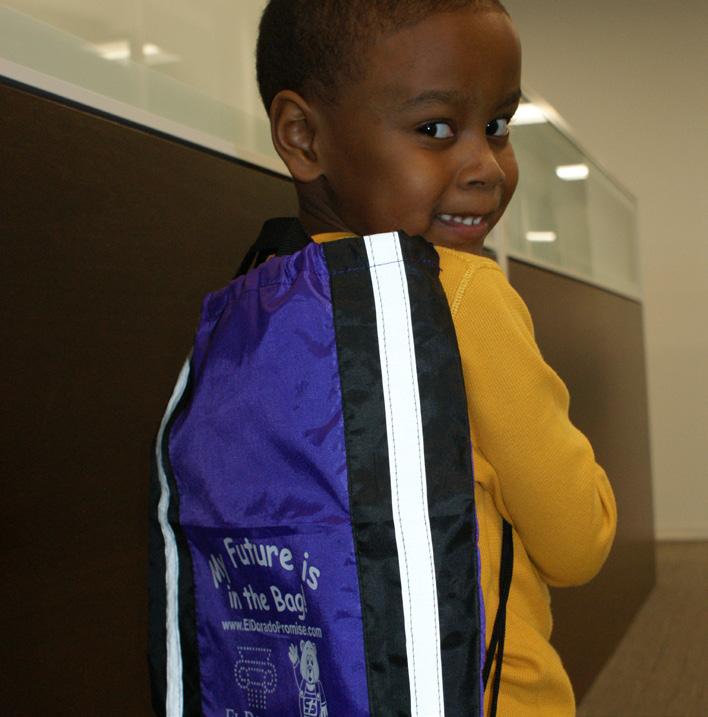 Since the inception of the Promise, each kindergarten student in the District receives a Promise Backpack, provided by Simmons Bank.