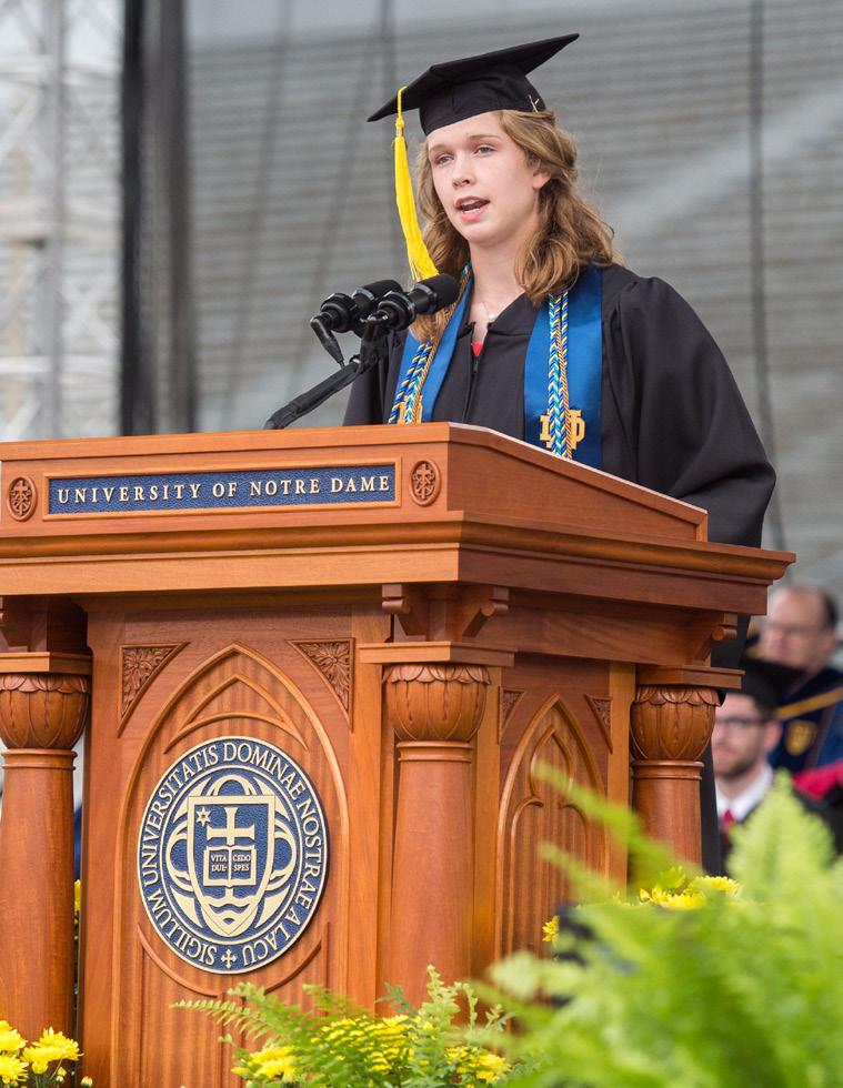 OUR STORIES Anna Kottkamp Class of 2015 Major: Environmental Science Rower Speaking at graduation, Anna reflected on her experience at Notre Dame stating, Our moral education here at Notre Dame has