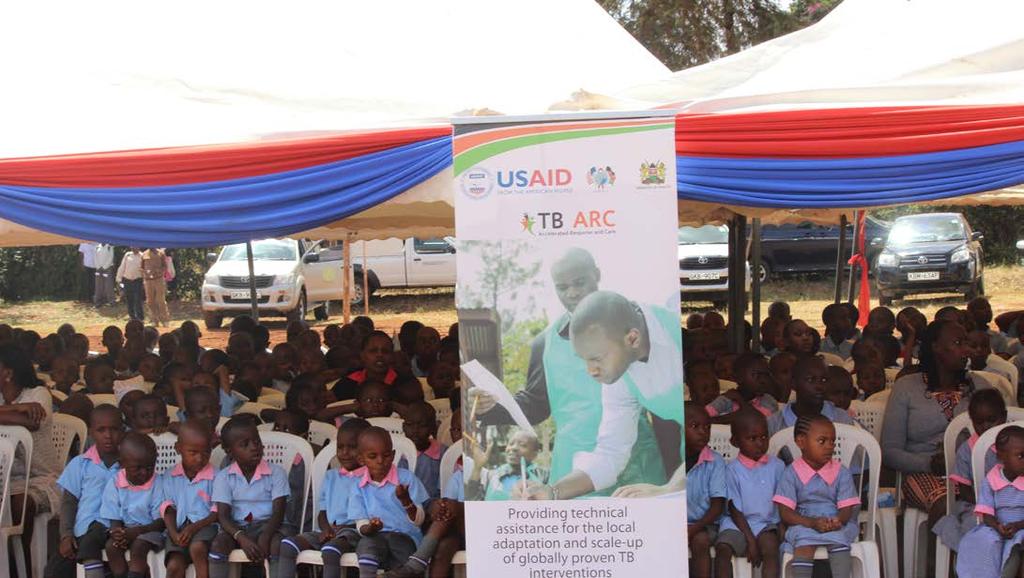 6 7 A section of pupils from Kiambu Township Primary at the event School Health Activity, Kiambu Township Primary TB ARC Booth at the TVET Conference TB ARC at the 2017 Technical and Vocational