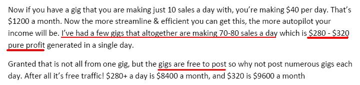 month by selling gigs on Fiverr.com!