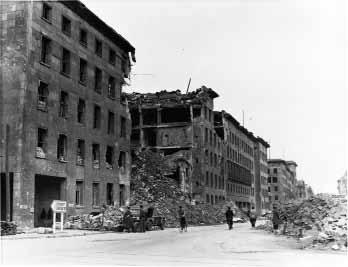 Berlin after the heavy bombing campaign at war s end. Block after block of the German capital was devastated. work-arounds. The resiliency of the German economy was a disturbing surprise.