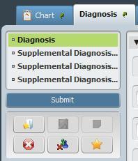The Diagnosis form sections Otherwise, click Submit to save