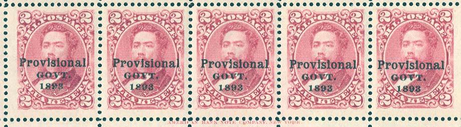 Provisional Govt 1893 by the Republic of Hawaii, Hawaii