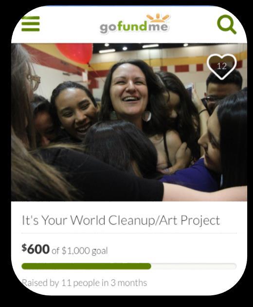 GoFundMe-Nearly There! By: Jazmin Paz We are filled with excitement as we approach our $1,000 goal.