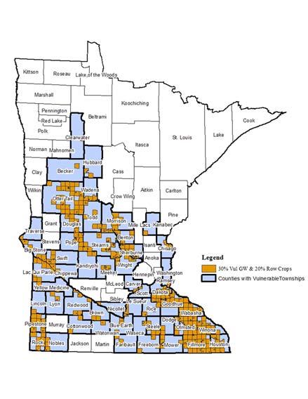DOMESTIC WELL NITRATE TESTING PROGRAM Pope SWCD has been working with the Minnesota Department of Agriculture to test domestic wells in targeted townships as shown on the map to the left.
