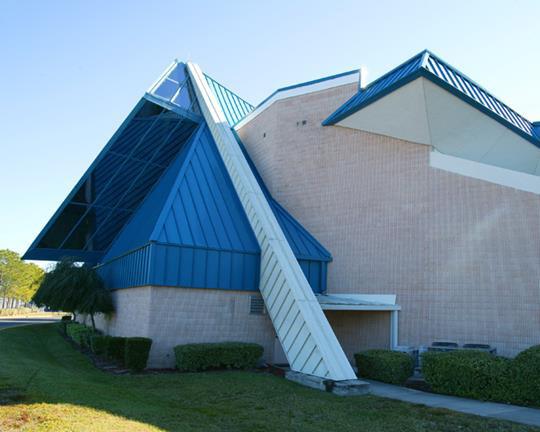 Hawkins was employed to renovate this church, including removing the glass skylight roof, while