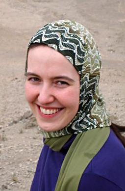 Sophie who is photographed ready for work in Kabul, has adapted to local dress sense to fit in.