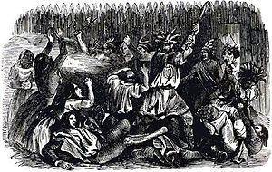 1813 Fort Mims Massacre In the early 1800s, the loosely confederated tribes of the Creek nation primarily inhabited present day Alabama and Georgia, west of the Oconee.
