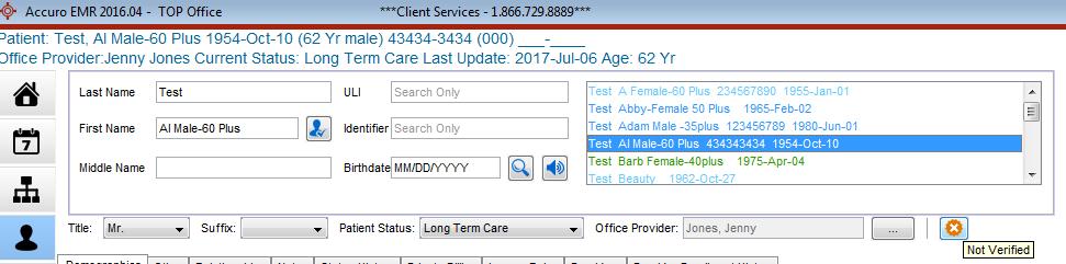 To set Patient Verified Date (Confirmation) Once the