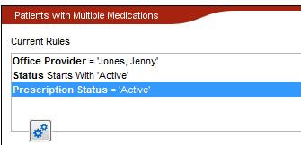 Patients with Multiple Medications In order to target specific treatment condition the query example following could be further refined to specify which medications are of clinical focus.