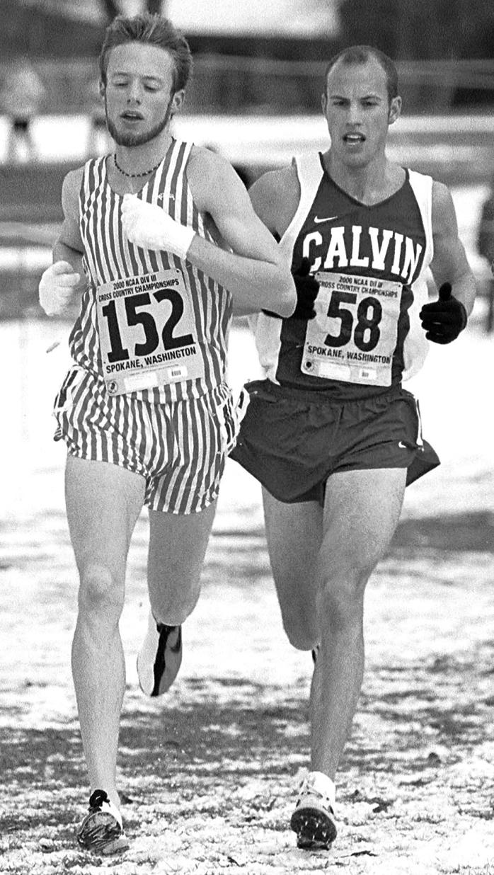 24 Cross Country 2000 Championships Highlights Photo by Tom Davenport/NCAA Photos Calvin Collects First Crown: Dan Hoekstra's second-place individual finish lifted Calvin to its first team title