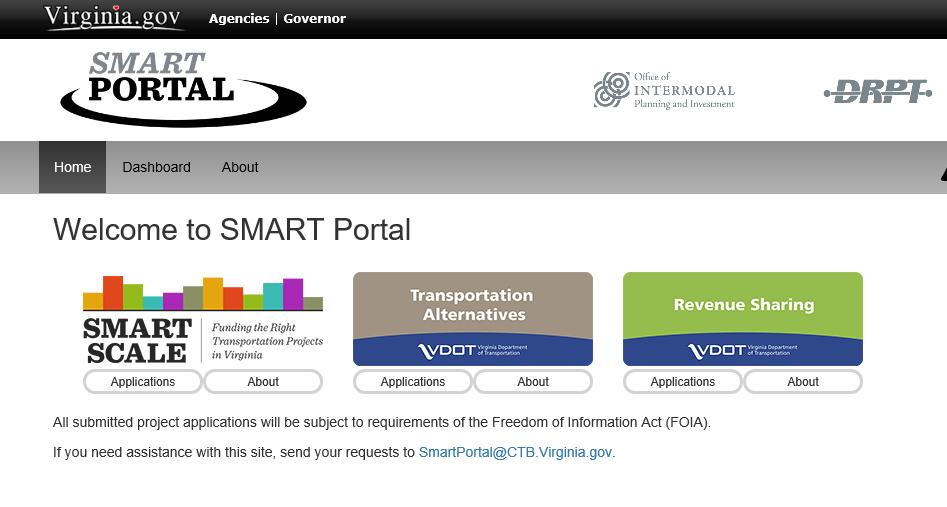 Revenue Sharing Program SMART Portal Choose the