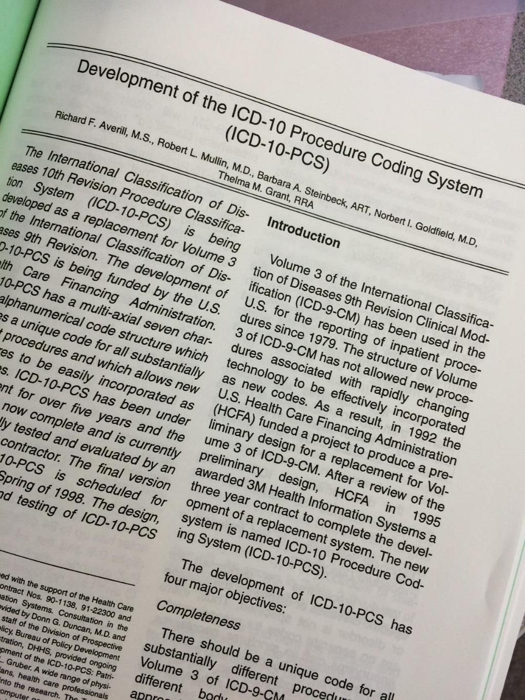 11/97 CPT Symposium 3M HIS staff outline ICD-10-PCS