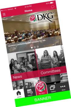 TECH TIP From Get Connected! July/August, 2015 a DKG International publication A new, improved DKG app is scheduled for release just in time for the 2015 regional conferences!