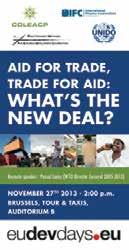 70 A partnership for private sector development The Aid for Trade agenda is closely linked with SPS/TBT issues.