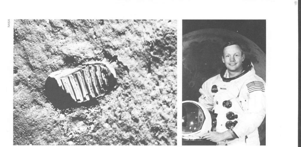 Footprint on the moon. On July 20, 1969, former Naval Aviator Neil Armstrong, mission man to walk on the moon.