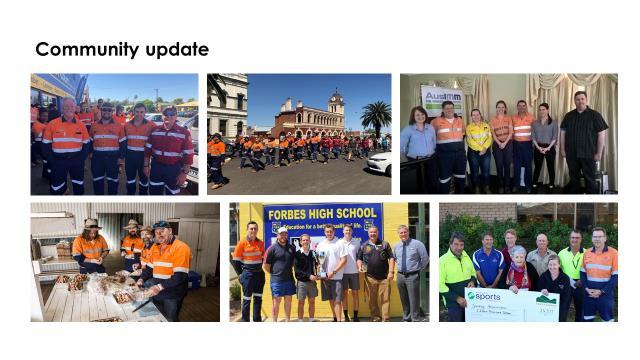 Page 10 9. COMMUNITY UPDATE (CHASE DINGLE) Our volunteering program has continued throughout 2017. We haven t achieved the hours we set ourselves, however, still consider the program a success.