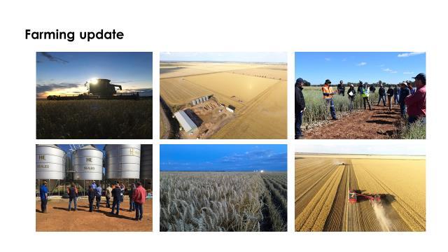 Page 9 8. FARMING UPDATE (STACEY KELLY) We hosted a Grain Storage Workshop at our Beechmore Farm. Peter Botta, an experienced grain storage farmer, presented on a range of grain storage topics.