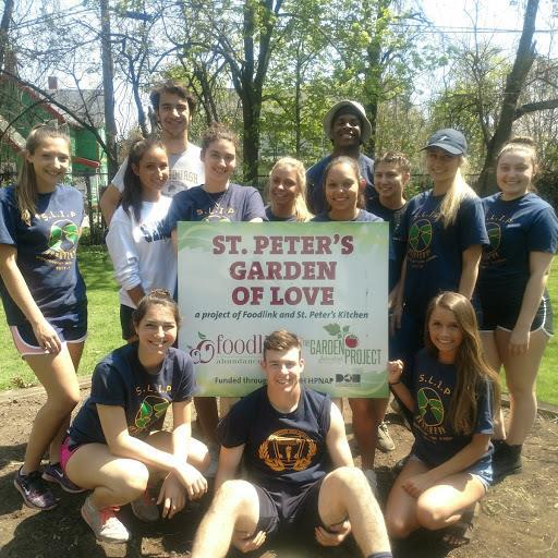On a beautiful spring Rochester day (yes we finally got one!), seniors from Spencerport High School's Service Learning Internship Program (SLIP) volunteered to help prepare the urban community garden.