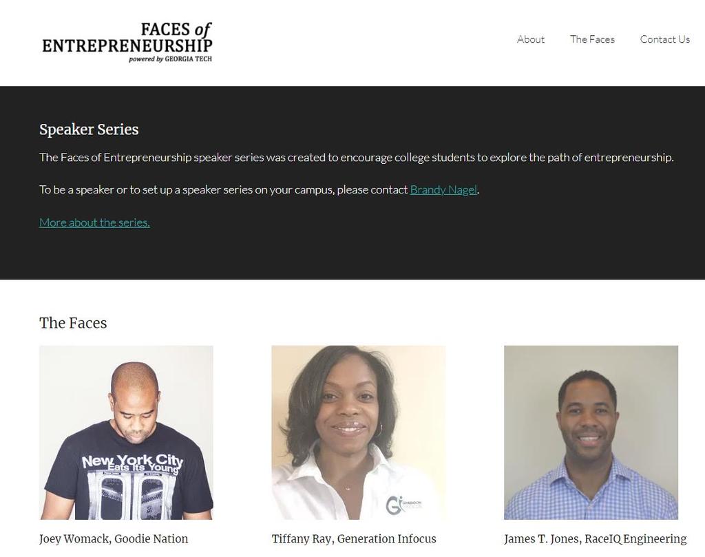Sample pages from facesofentrepreneurship.gatech.