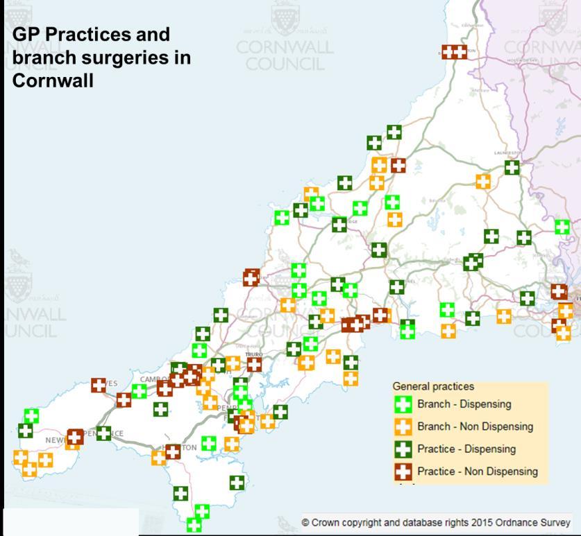 General Practice today in Cornwall and the Isles of Scilly We have 63 GP Practices with 54 branch surgeries on the mainland.
