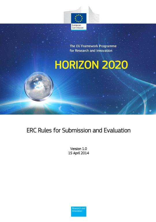 Important Documents ERC Work Programme ERC Rules
