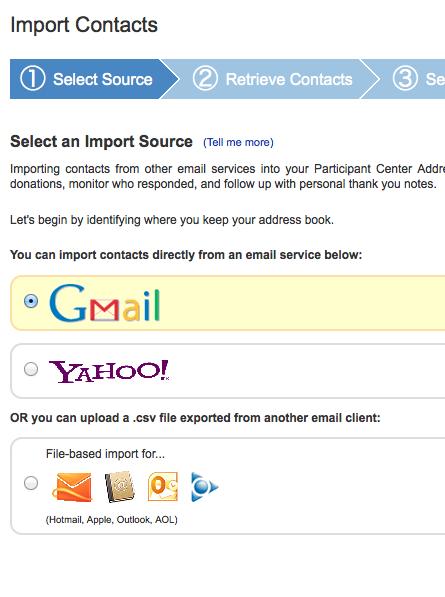 When you are finished editing your message click Next to select your recipients and/or import your contacts. E.