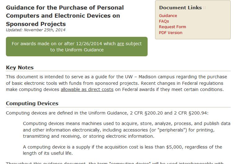 Computing Devices Guidance https://www.rsp.wisc.edu/ug/ug_computing_device_guidance.html 29 200.