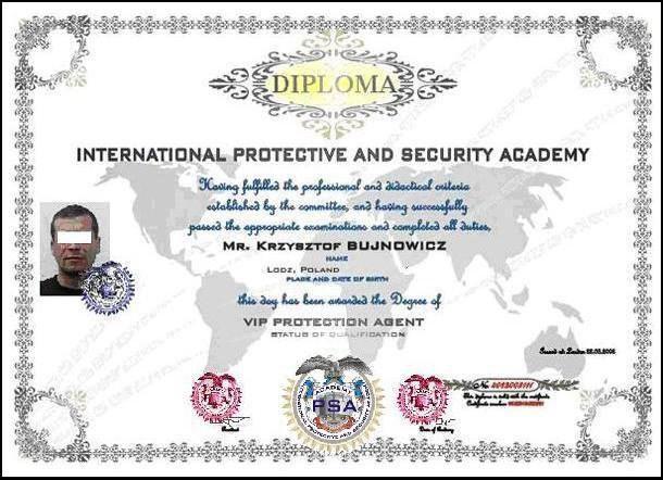 International Bodyguard and Security Services Association (IBSSA) - as an accredited and recognised training system and centre