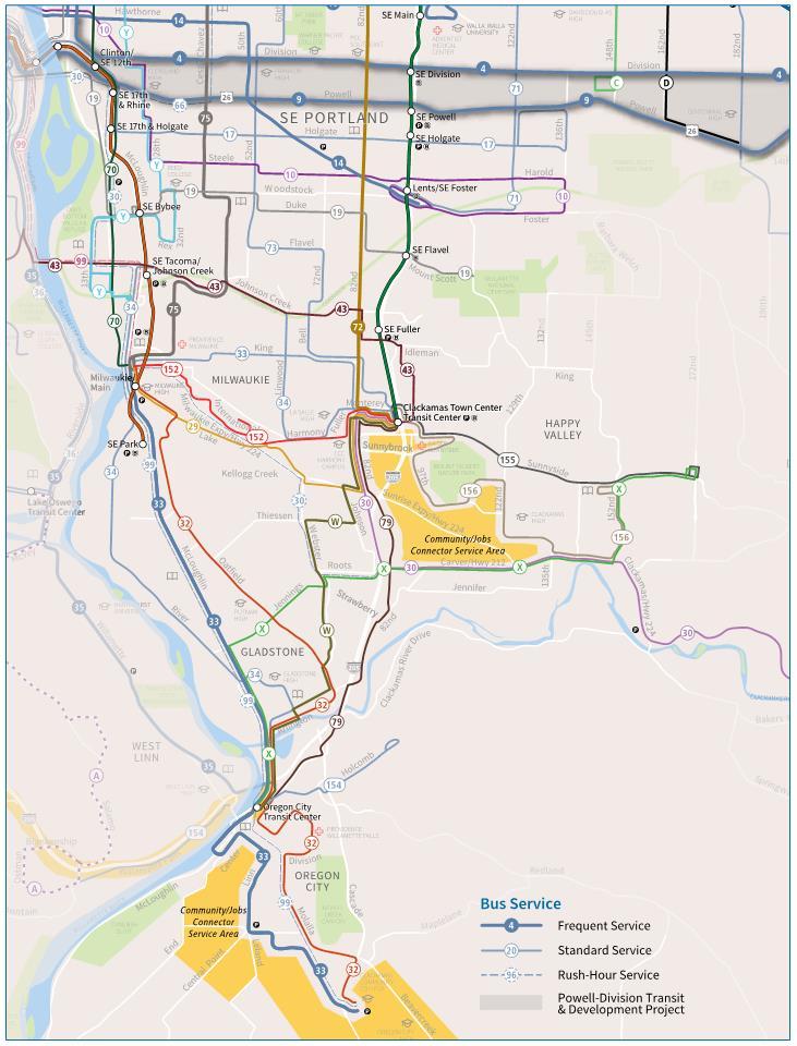 Tri-County Public Transportation Improvement Plan September 2018 Southeast Service Enhancement Plan Southeast Portland (South of SE Division), Estacada, Gladstone, Happy Valley, Milwaukie, Oregon