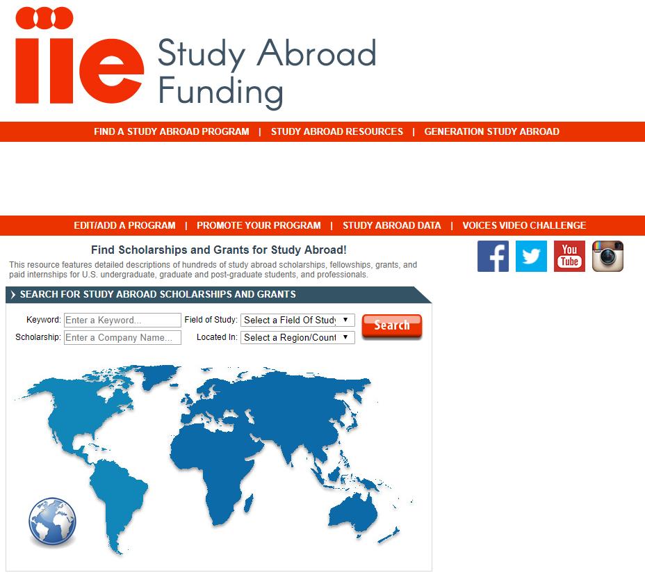 IIE Resources for Study Abroad StudyAbroadFunding.