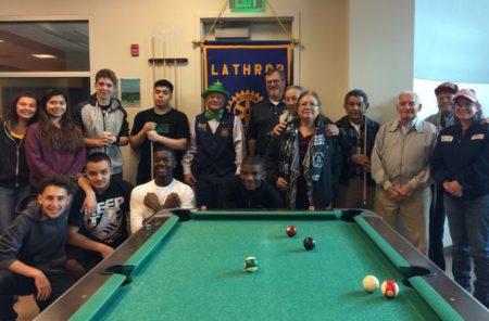 Sponsored by the Lathrop Sunrise Rotary, the tournament was held over a twoweek period, beginning with thirty-two players. In the final game, it was down to four players.