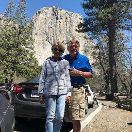 Dickinson and his wife Dianne see Yosemite Park for the first
