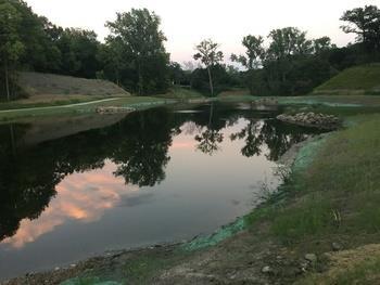 The Spring Lake Park pond has been restored and is serving as a stormwater detention feature with a beautiful water amenity which provides recreation, trails, and soon fishing to the long-time,
