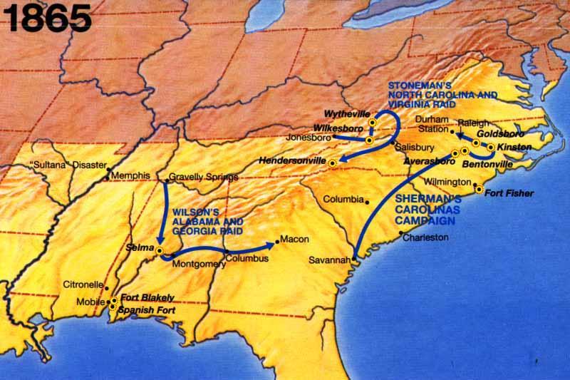 III. Confederacy Wears Down p. 012 C. Sherman s March 1. Sherman moved west and took Atlanta, but were quickly surrounded 2.