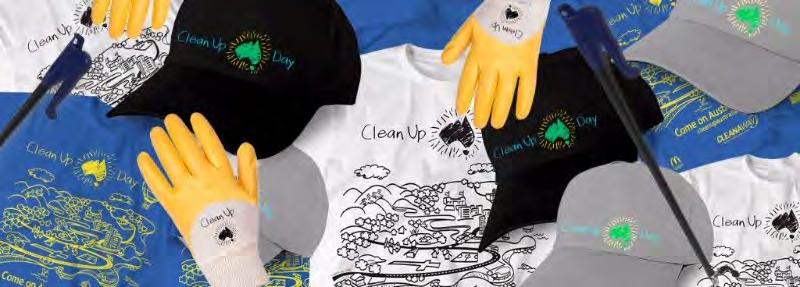 MERCHANDISE AND EXTRA MATERIALS You can order extra clean up materials and Clean Up Australia branded tools and merchandise through our online store.