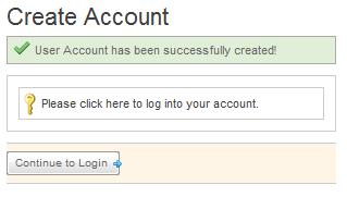 Once you click the Create Account button, you will be routed to the final page for creating an account. The final Create Account page displays the following: 1.