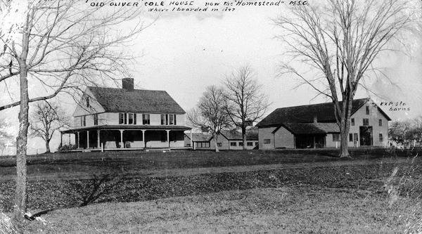 Homestead House on original site, no date (early 20 th century) Courtesy Special